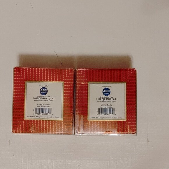 LAS VEGAS Santa Ornaments x 2 Las Vegas Welcome Sign Jackpot Santa - Picture 7 of 8